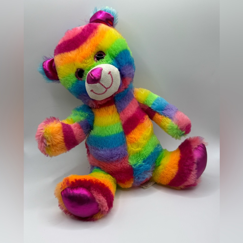 Technicolor Rainbow Plush Bear